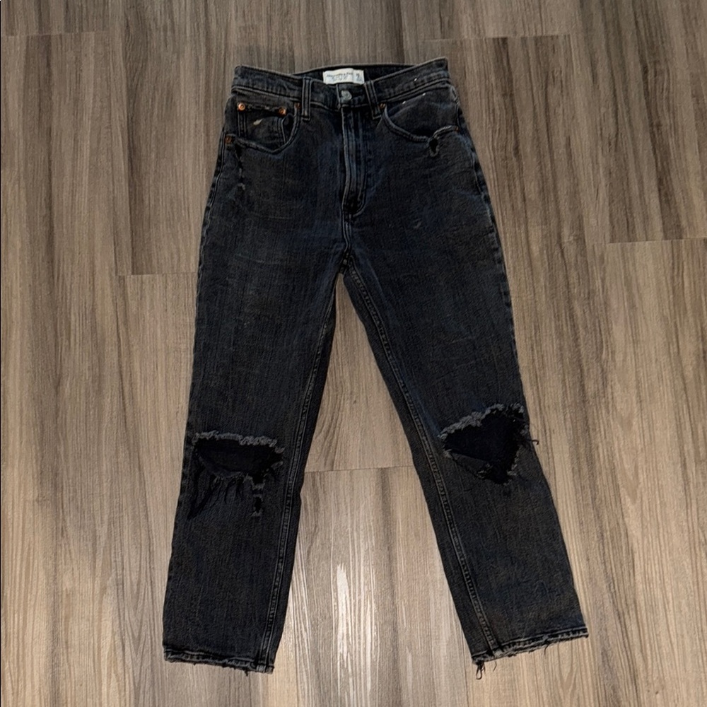 Abercrombie & Fitch Charcoal High-Rise Jeans